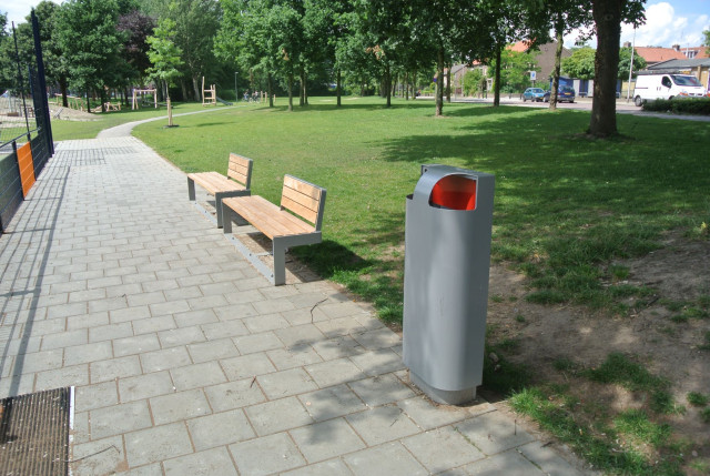 Parkbank  afvalbak deventer